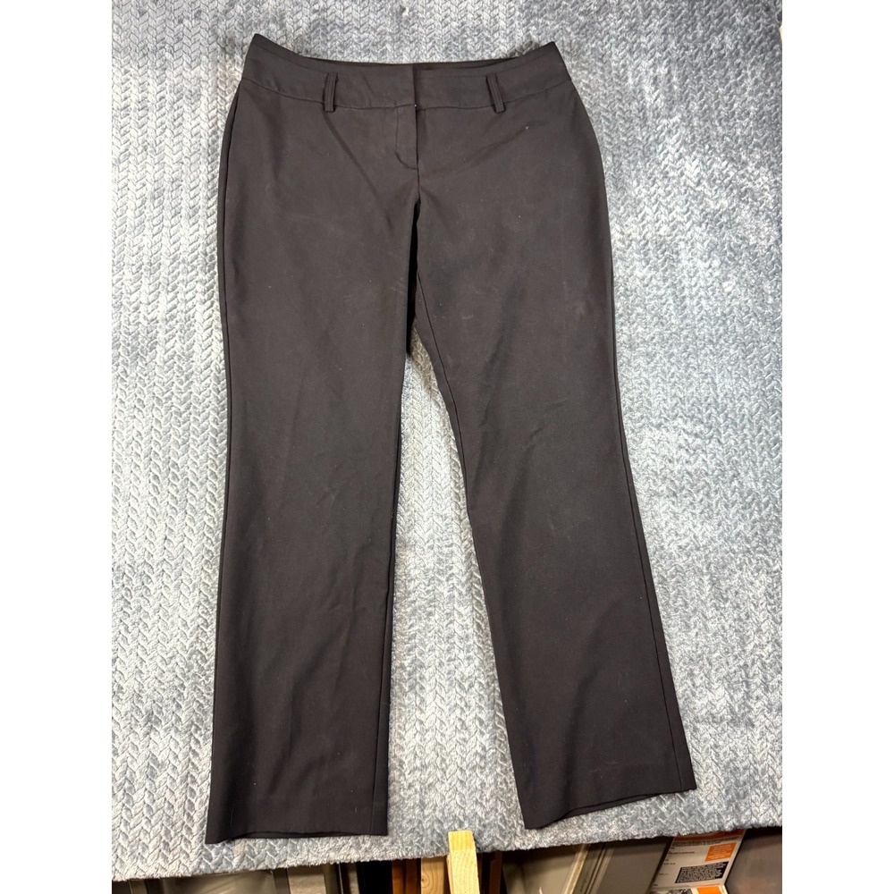 Worthington Dress‎ Pants Womens 14 Black Stretch Business Travel Straight Leg